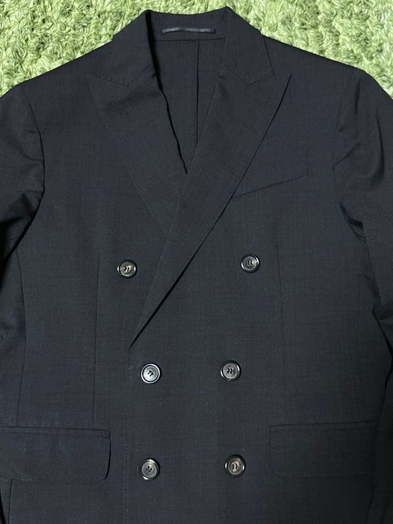 ディースクエアード チャコールグレーダブルブレスト スーツ