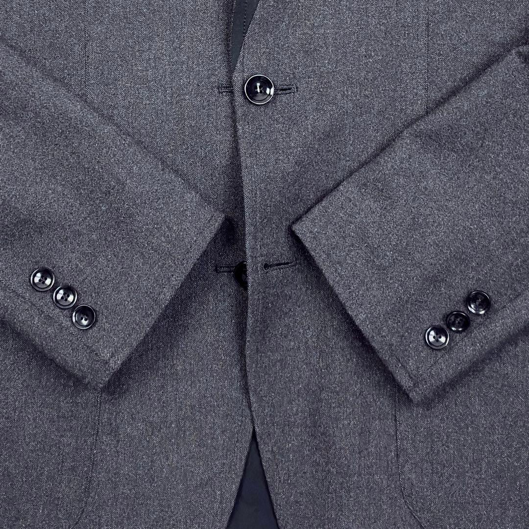 美品　ソフネット　リバーシブル　アンコンジャケット　L　グレー　ブラック