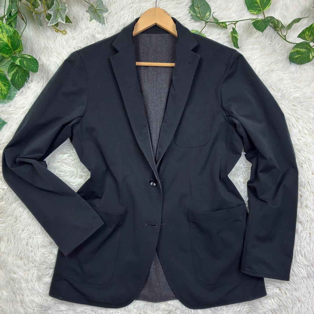 美品　ソフネット　リバーシブル　アンコンジャケット　L　グレー　ブラック