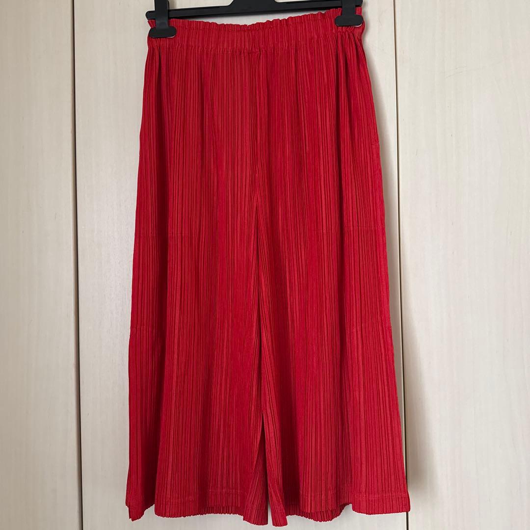 PLEATS PLEASE THICKER BOTTOMS 2 サイズ3 レッド