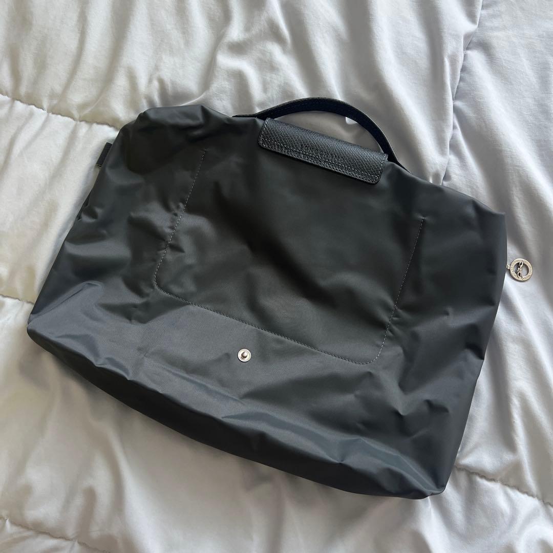 【新品未使用】ロンシャン ブリーフケース グレー ル・プリアージュ クラブ