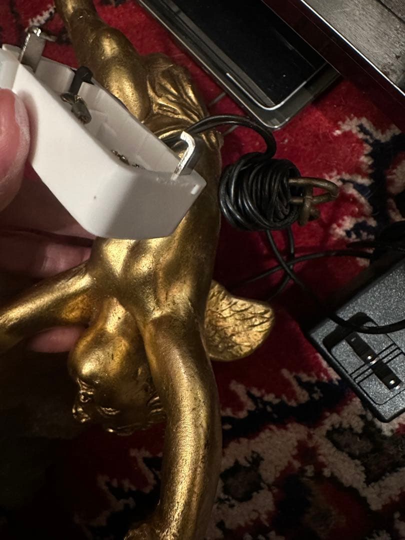 ヴィンテージ 天使のランプ アールヌーボー風　ジャンク