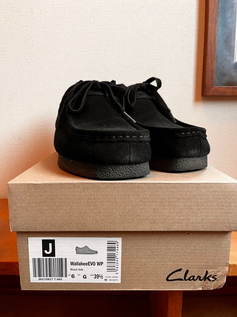 【美品】　クラークスワラビー　Clarks Wallabees EVOブラック