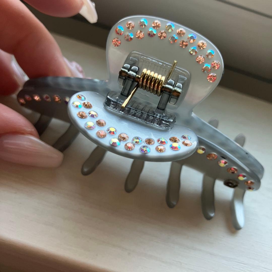 レア❤アレクサンドルドゥパリ　ヘアクリップ　ブルーグレー　オーロラ