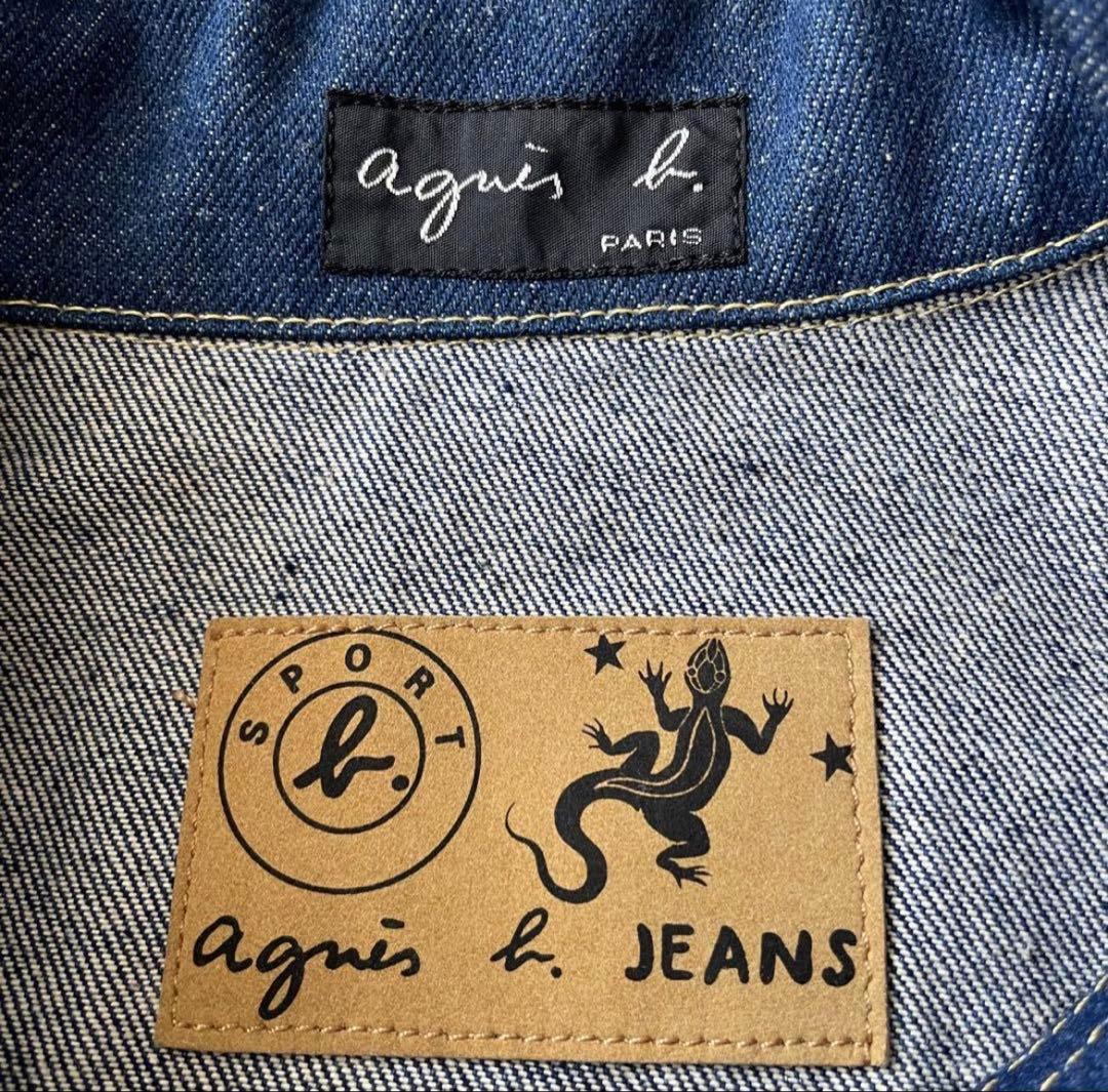 7*3様 美品 agnes b. アニエスベー デニムジャケット 濃紺 フランス