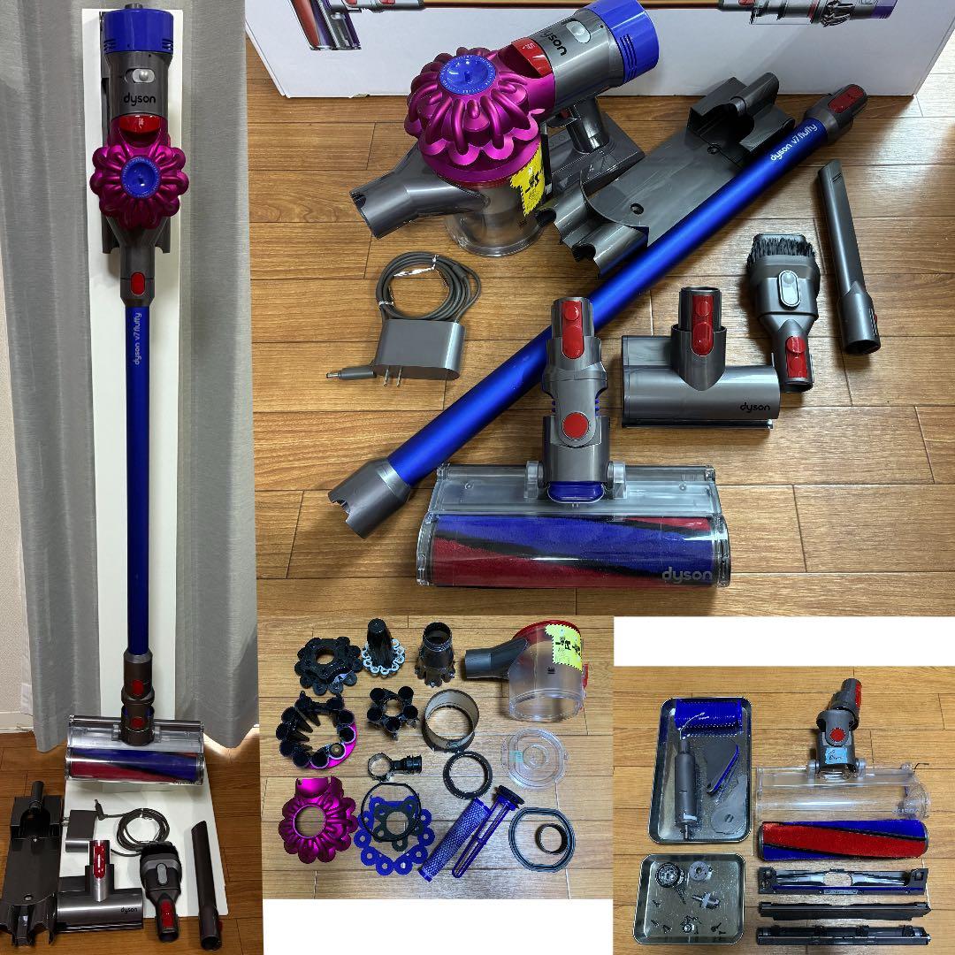 【美品】ダイソン dyson V7 fluffy 【新品】バッテリー36分