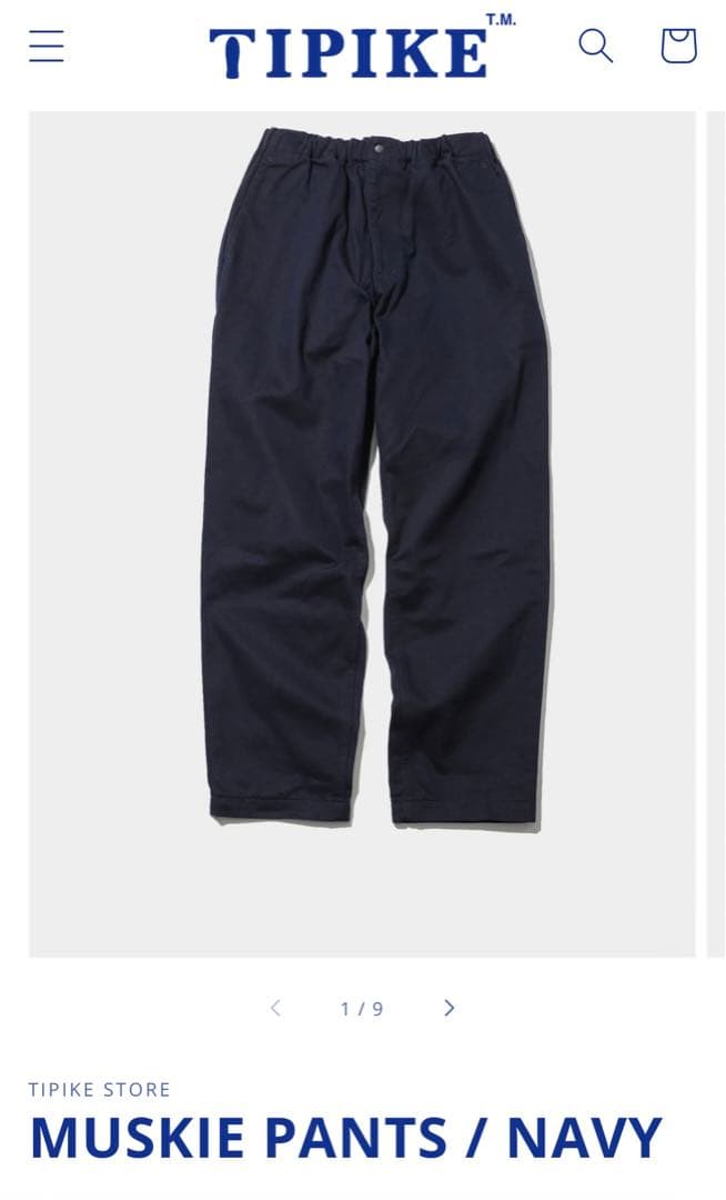 パンツ TIPIKE MUSKIE PANTS NAVY L