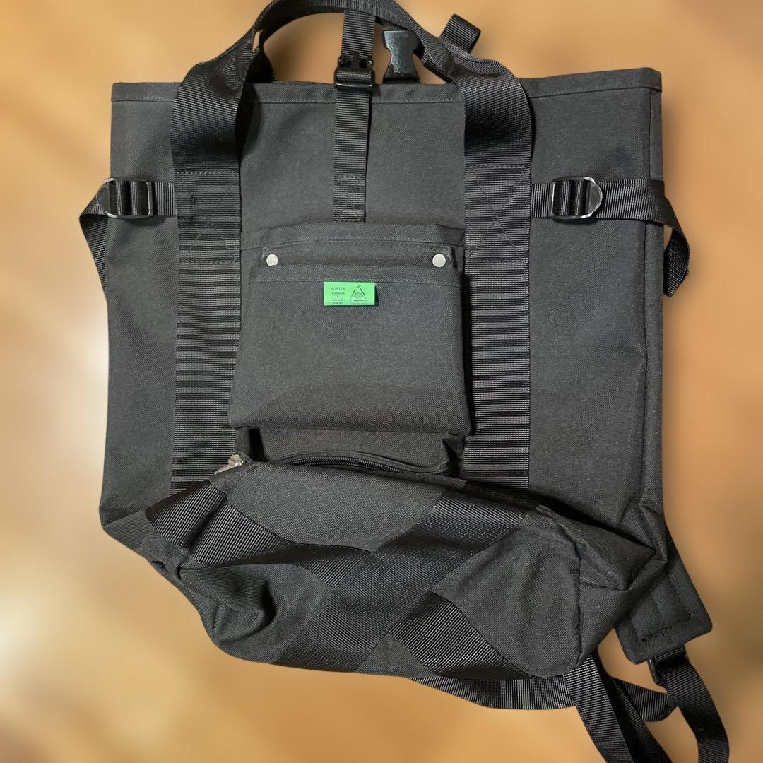 PORTERユニオン　2wayリュック　ブラック