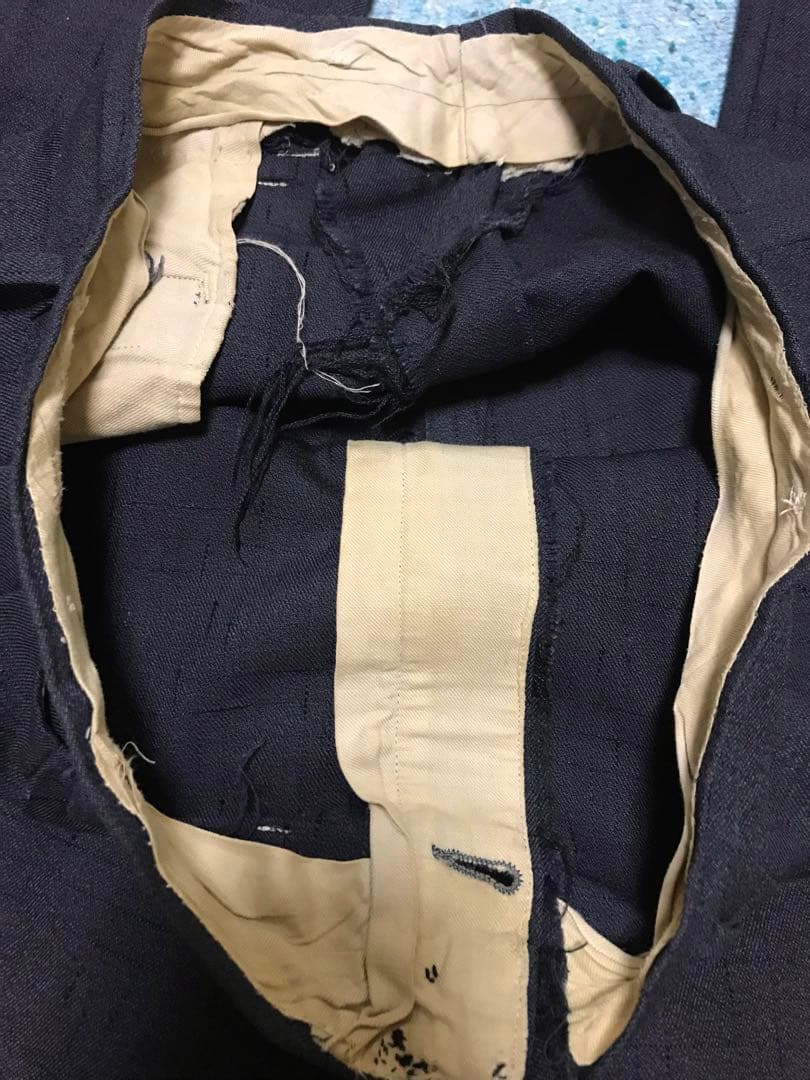 50s スペシャル 絣柄 レーヨン ギャバジン スラックス ブラック 黒 グレー