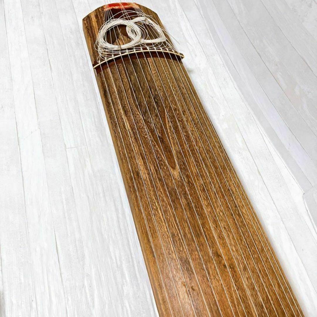 亊 琴 13弦 角巻 すだれ彫り 並甲 板目 和楽器 お琴 ソフトケース付 美品