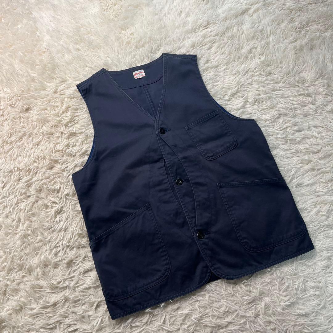 トップス MOMOTARO JEANS cotton hunting vest 42
