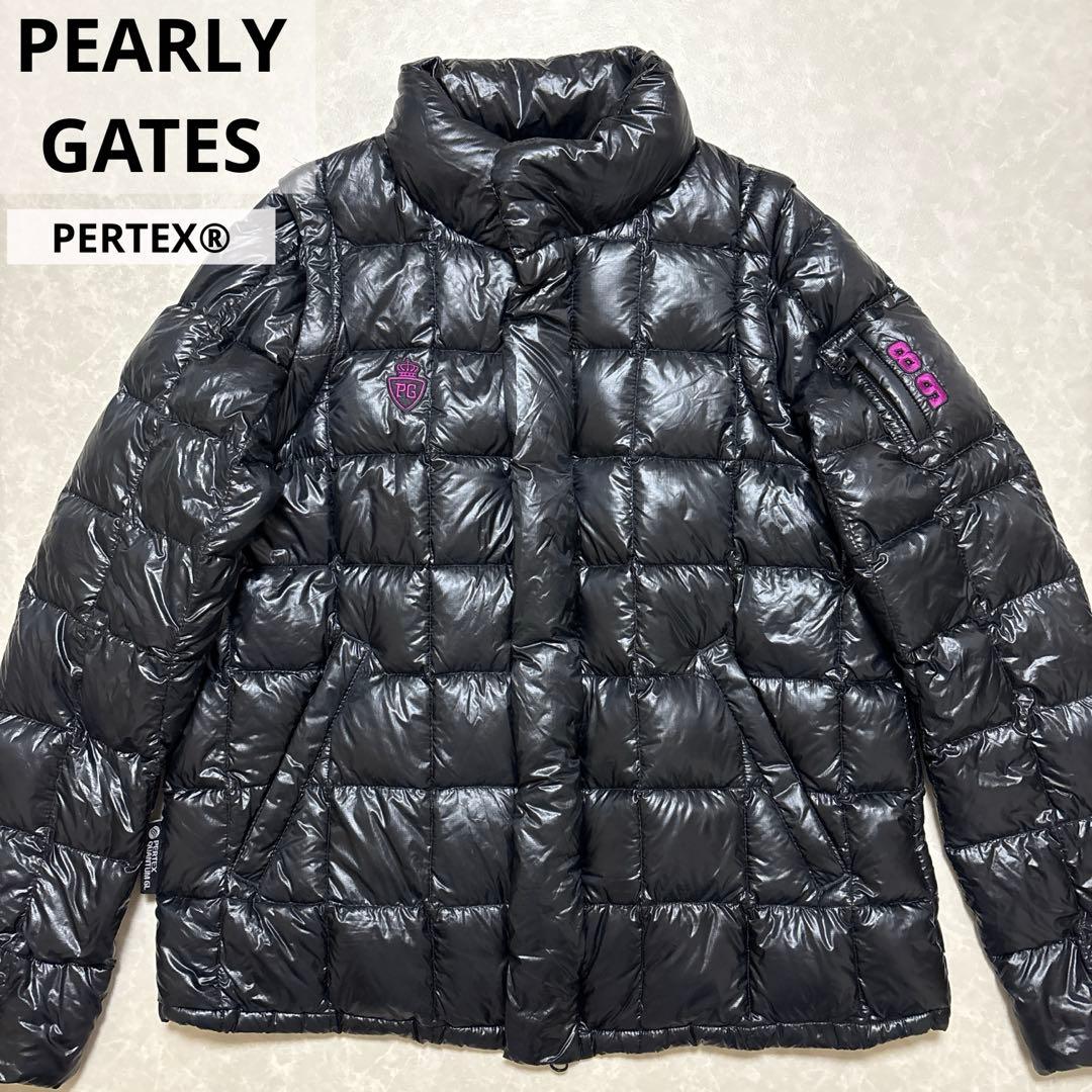 パーリーゲイツ★PERTEX®★袖着脱可能★ダウンジャケット【レディース 0（S
