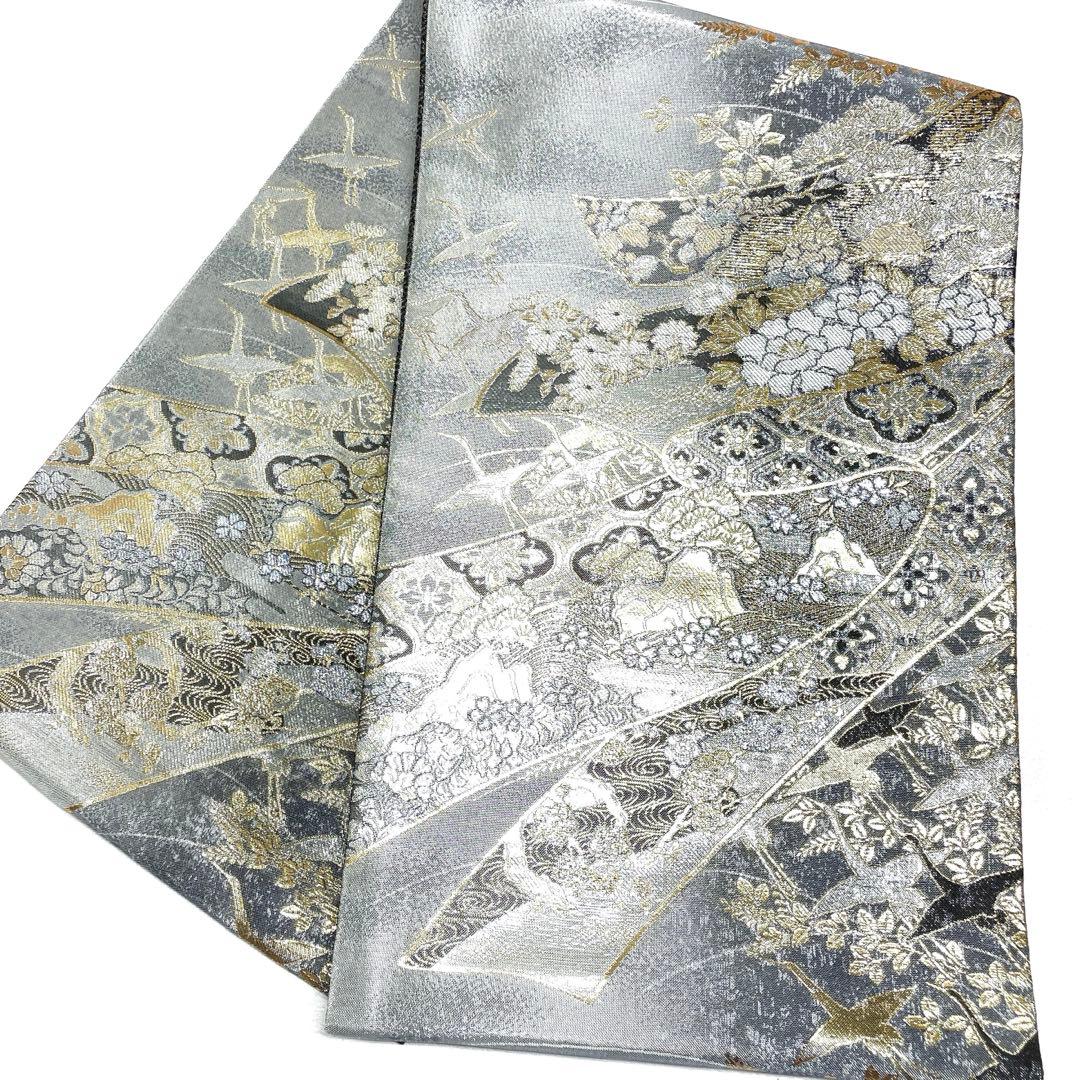 V1302 ●高級 正絹 六通 袋帯