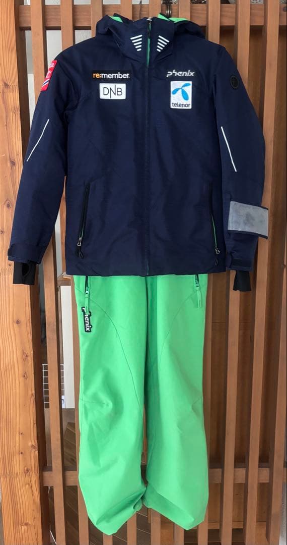 Phenix 子ども用スキーウェア ネイビー/グリーン
