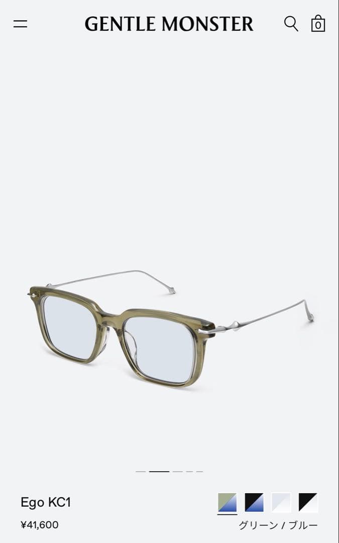 最終値下げGENTLE MONSTER Ego KC1 オリーブグリーン