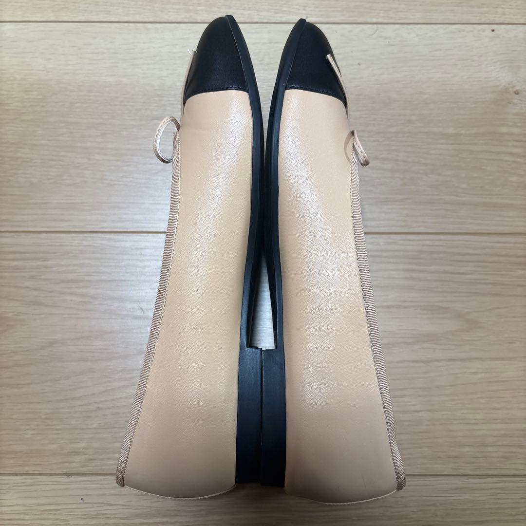 バレエシューズ ベージュ/ブラック