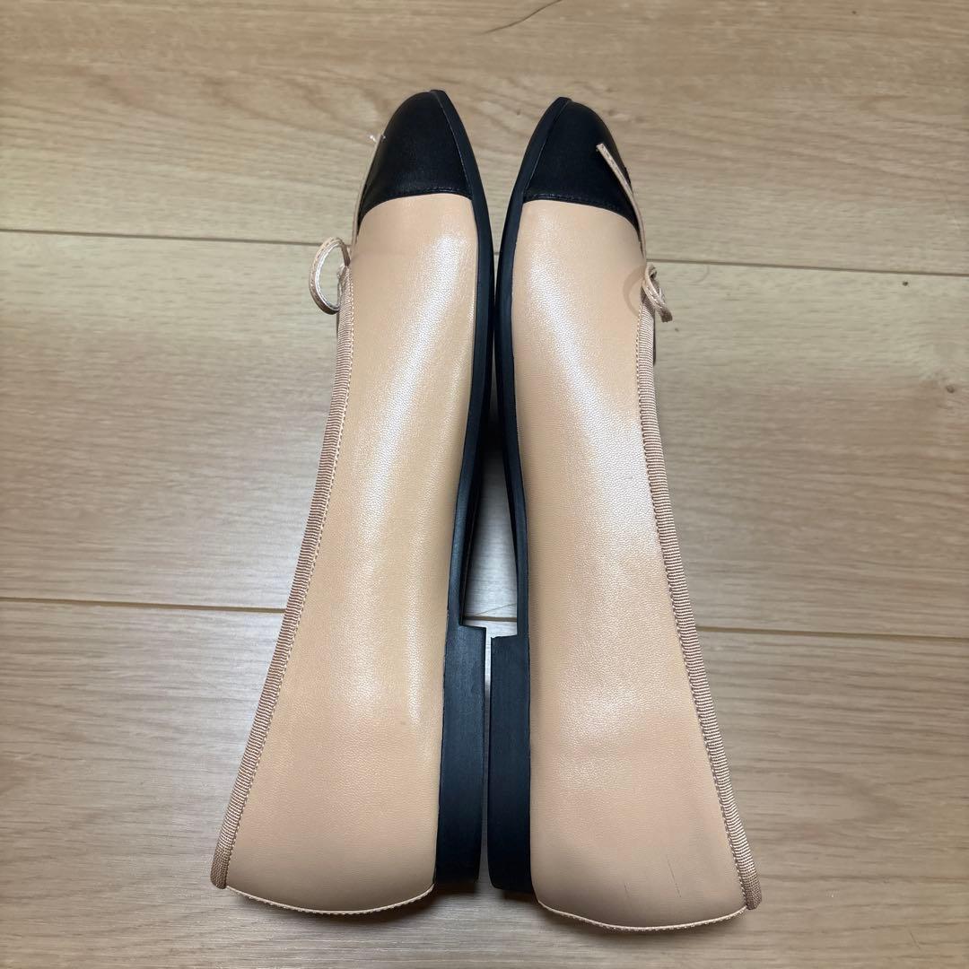 バレエシューズ ベージュ/ブラック