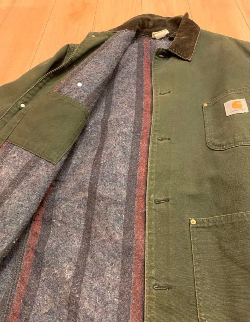 Carhartt 90s ミシガンチョアコート L 星タグ モスグリー状態◎
