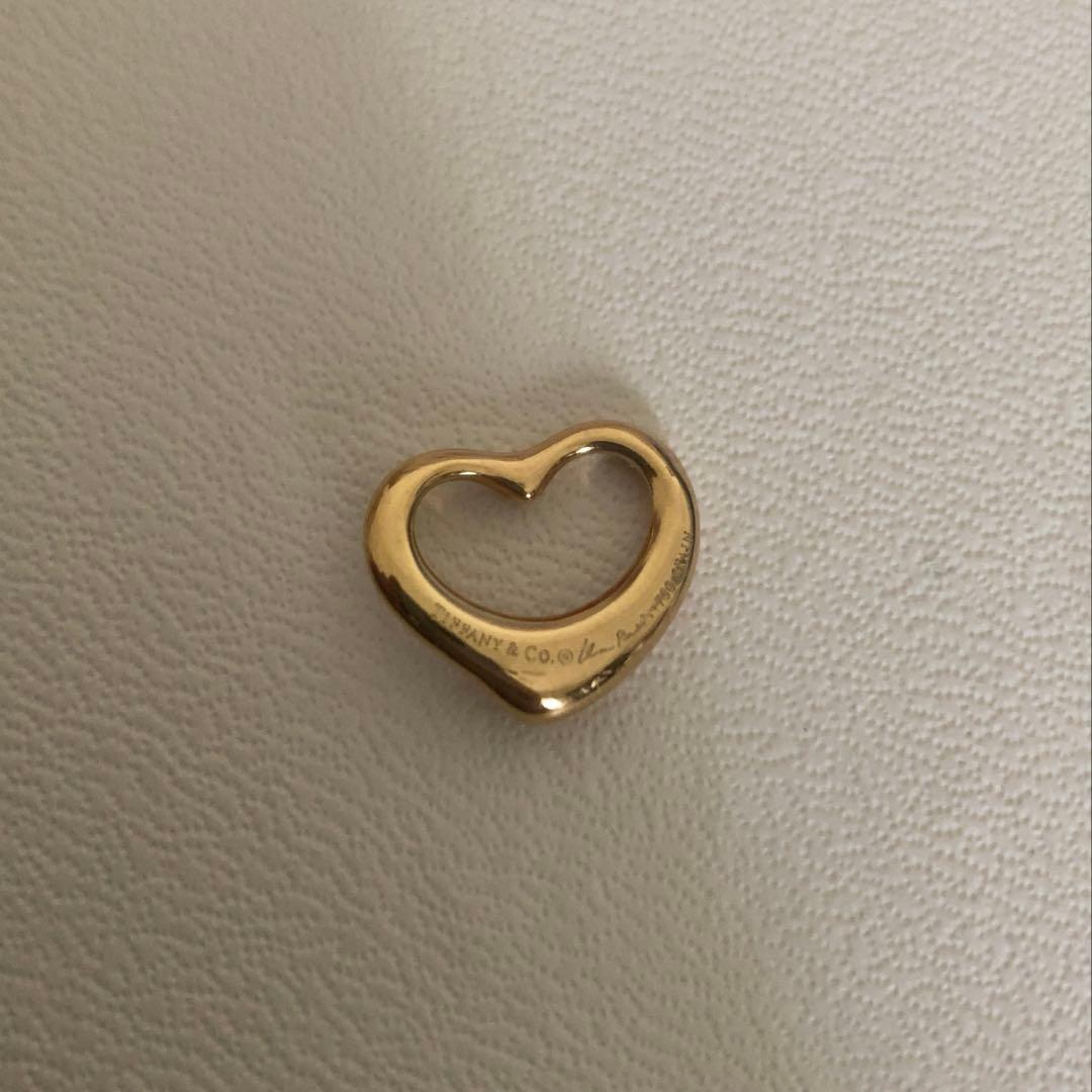 ティファニー　オープンハート　ゴールド　18k ペンダントトップのみ