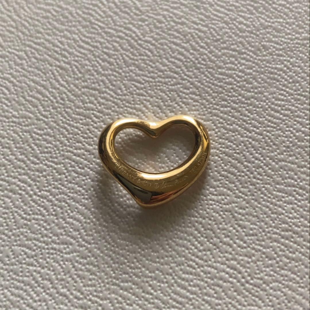 ティファニー　オープンハート　ゴールド　18k ペンダントトップのみ