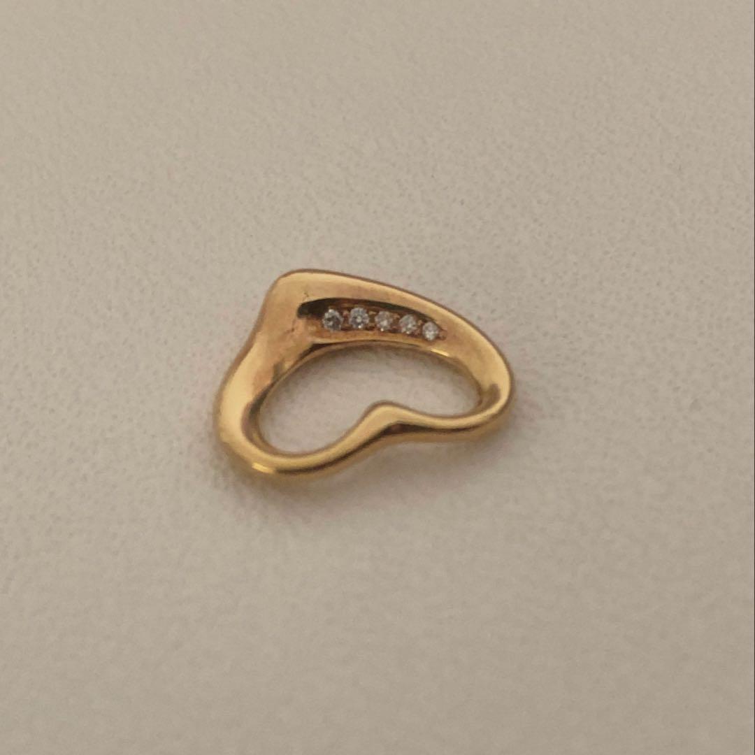 ティファニー　オープンハート　ゴールド　18k ペンダントトップのみ