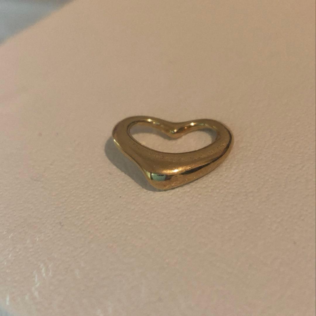 ティファニー　オープンハート　ゴールド　18k ペンダントトップのみ