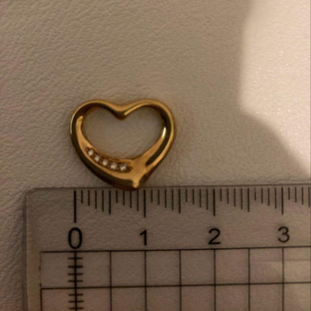 ティファニー　オープンハート　ゴールド　18k ペンダントトップのみ