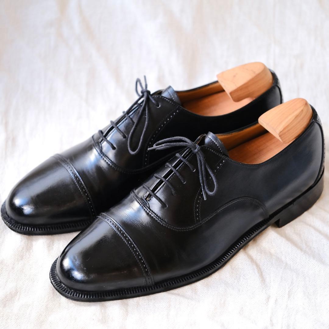 BALLYバリー ブラックストレートチップ 8 1/2 E スイス製