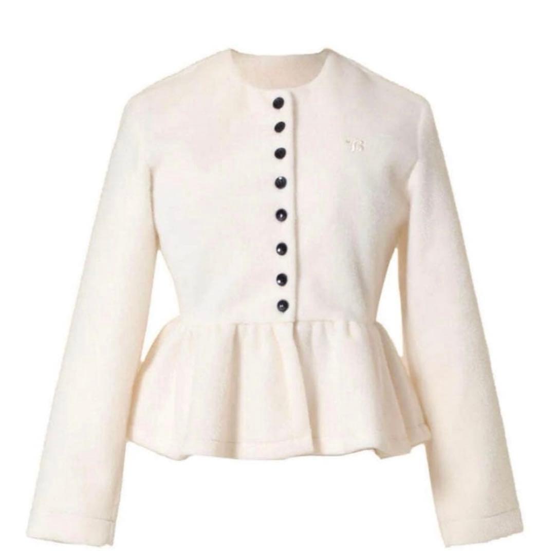 Bibiy. ビビィ ペプラムカーディガン ホワイト