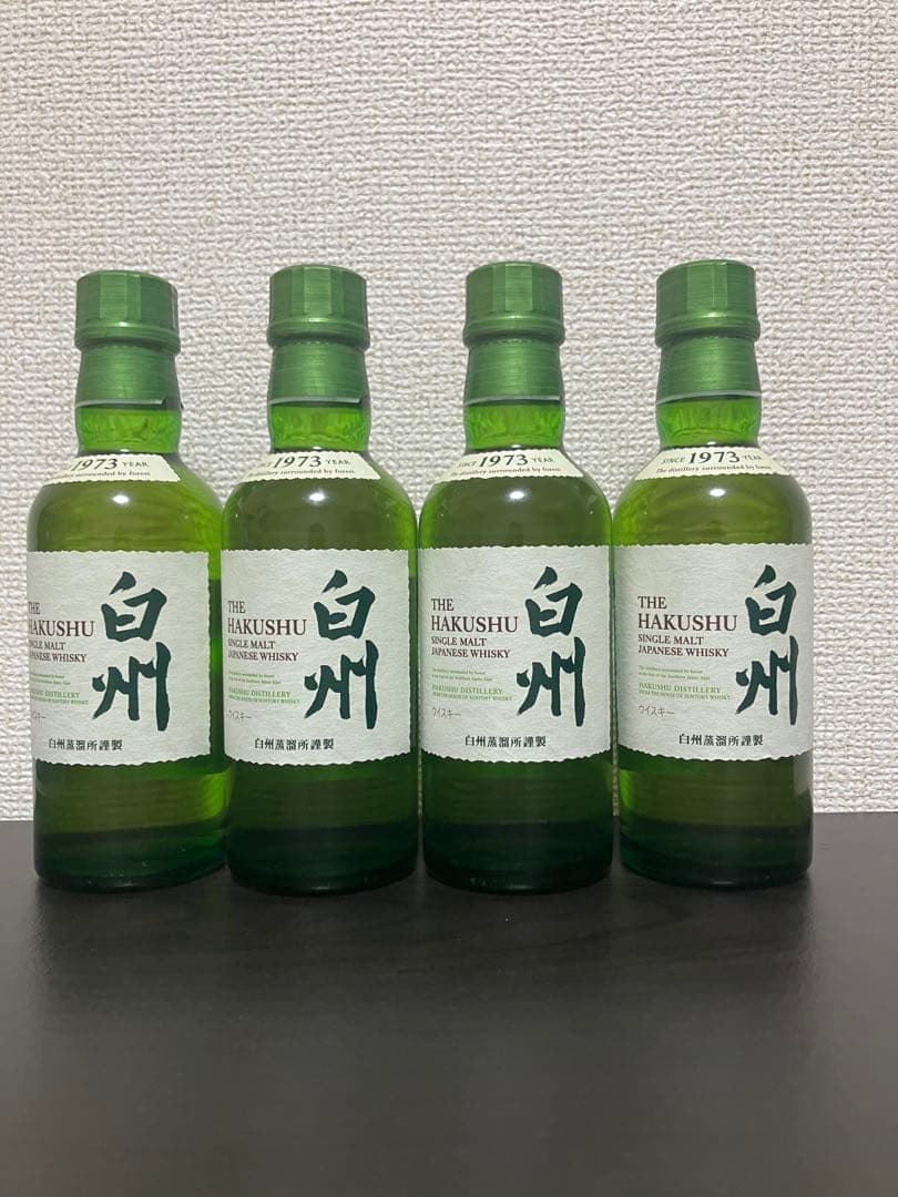 白州シングルモルトウイスキー、アルコール43%、180ml。4本