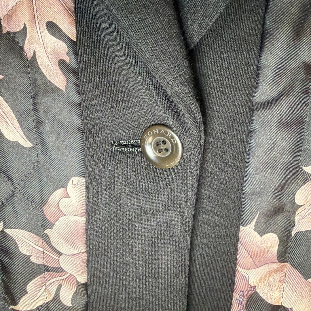 Leonard レオナール 綿入り シルクウール ジャケット Lサイズ