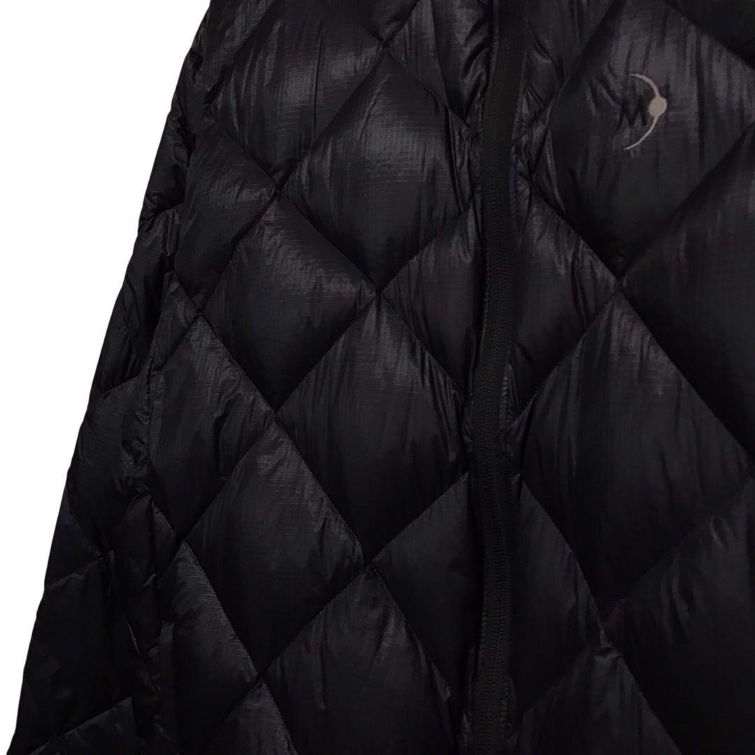 MOONSTONE ムーンストーン　キルティングダウンジャケット　刺繍ロゴ　黒色