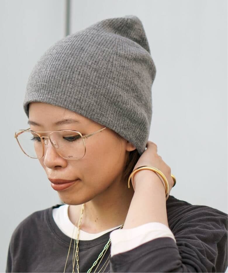 2025年 完売品✨AP STUDIO ソフトリブビーニー ニット帽 グレー