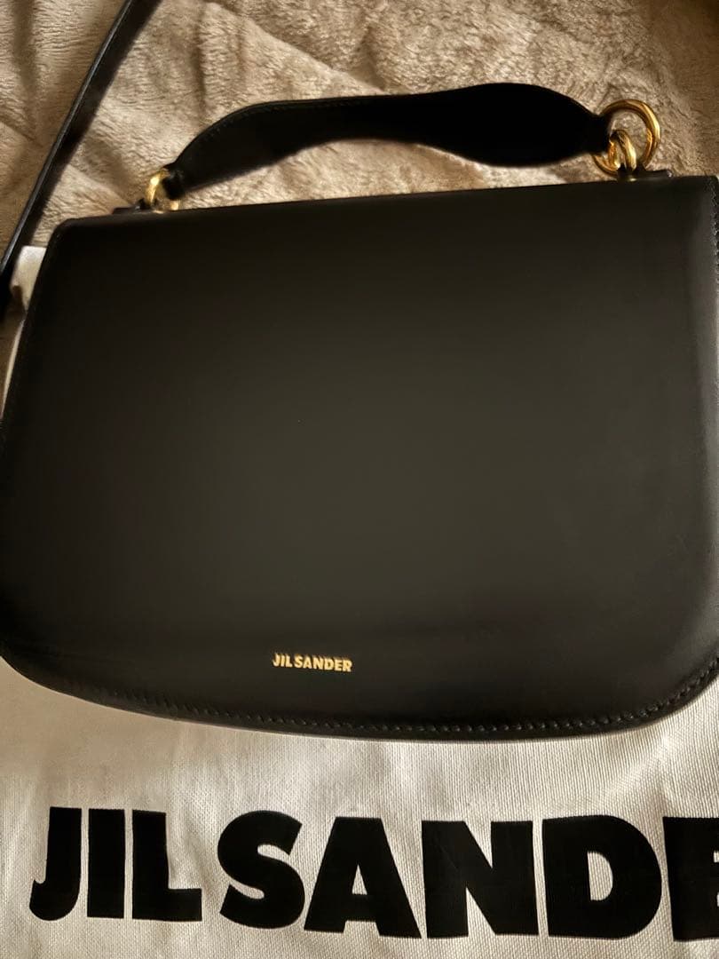 JIL SANDER 黒 ハンドバッグ 保存袋付き