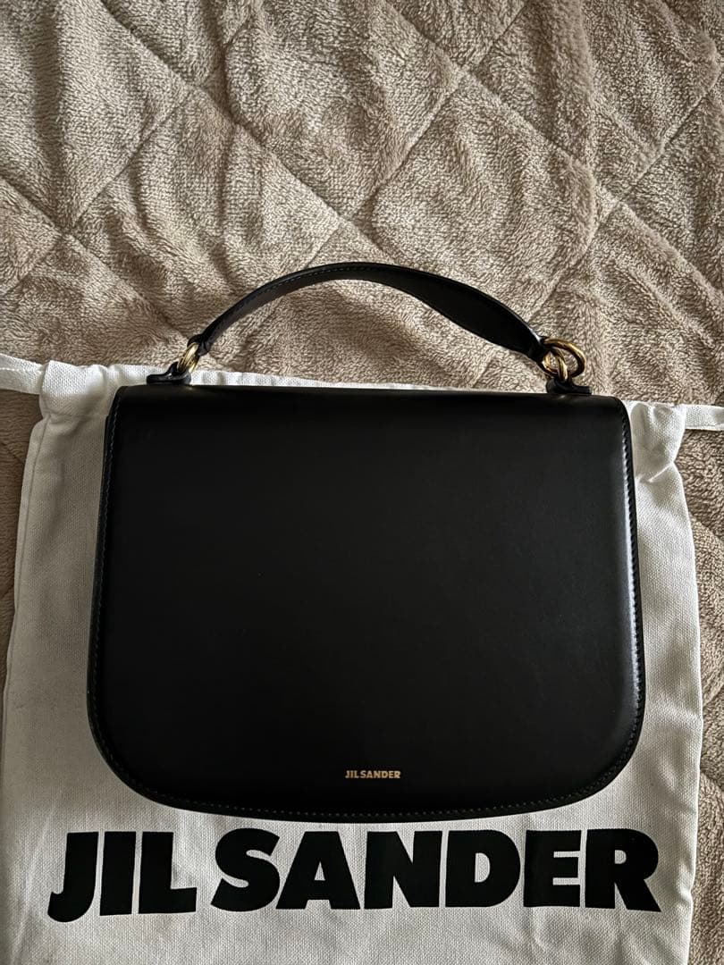 JIL SANDER 黒 ハンドバッグ 保存袋付き