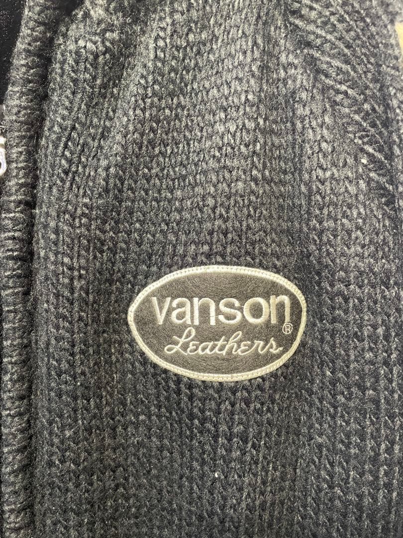 VANSON スカルデザイン ニットセーター