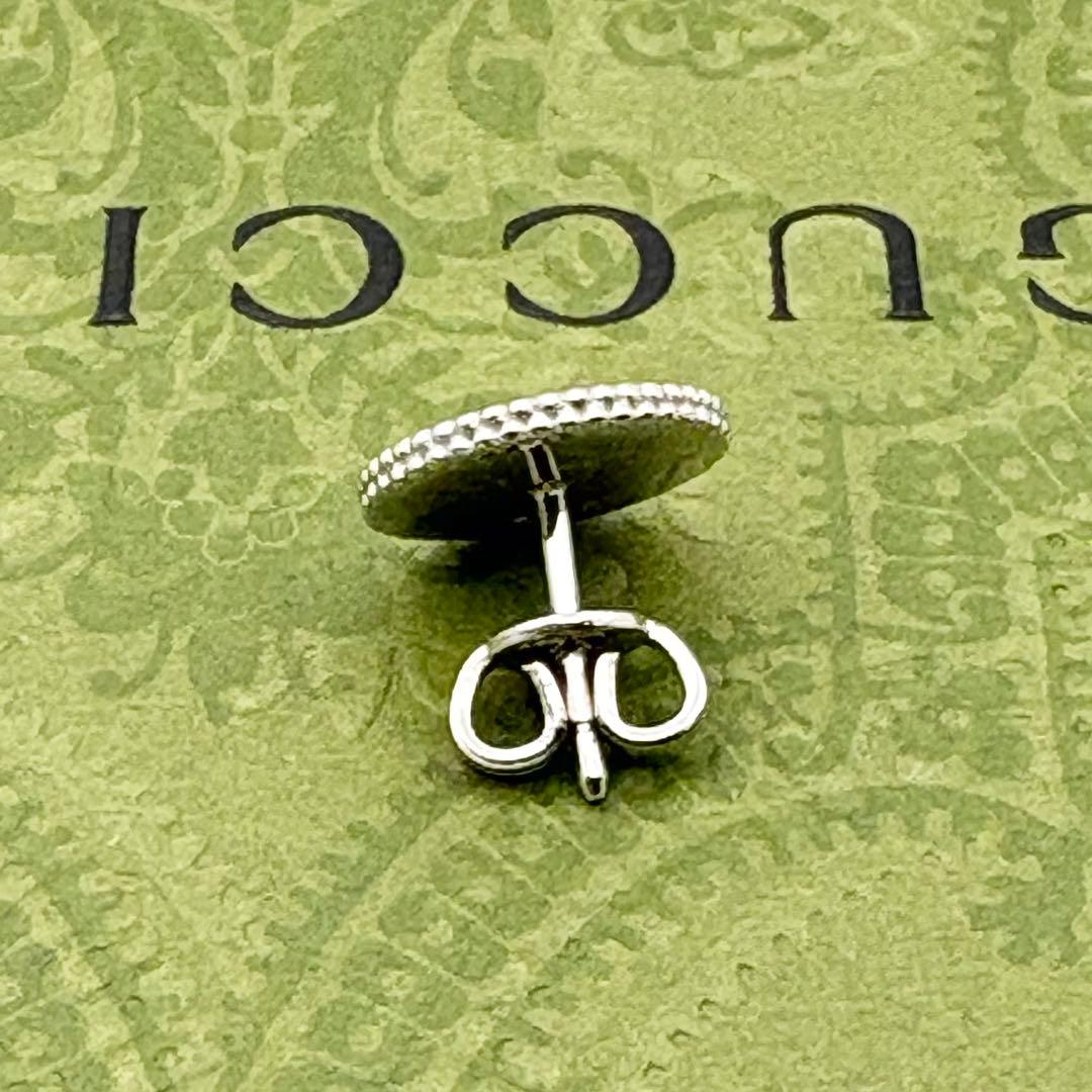 新品 グッチ ピアス アイコンブルーム K18 ホワイトゴールド 片耳 正規品