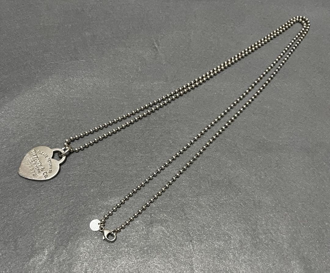 Tiffany リターントゥティファニー ハートボールチェーンネックレス