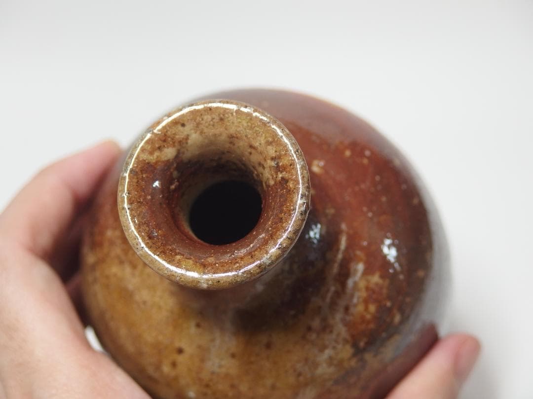 人間国宝伊勢崎淳作/備前徳利/酒器/共箱//未使用