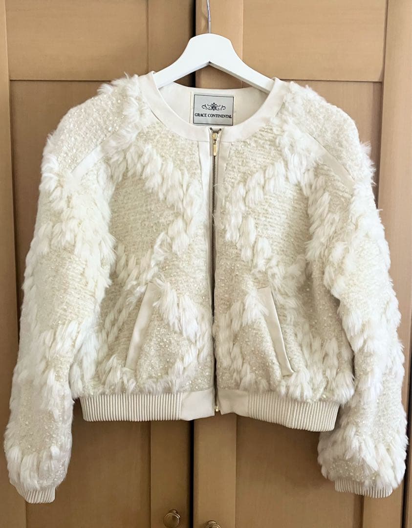 GRACECONTINENTAL ファーツイードジャケット 仲里依紗さん着用