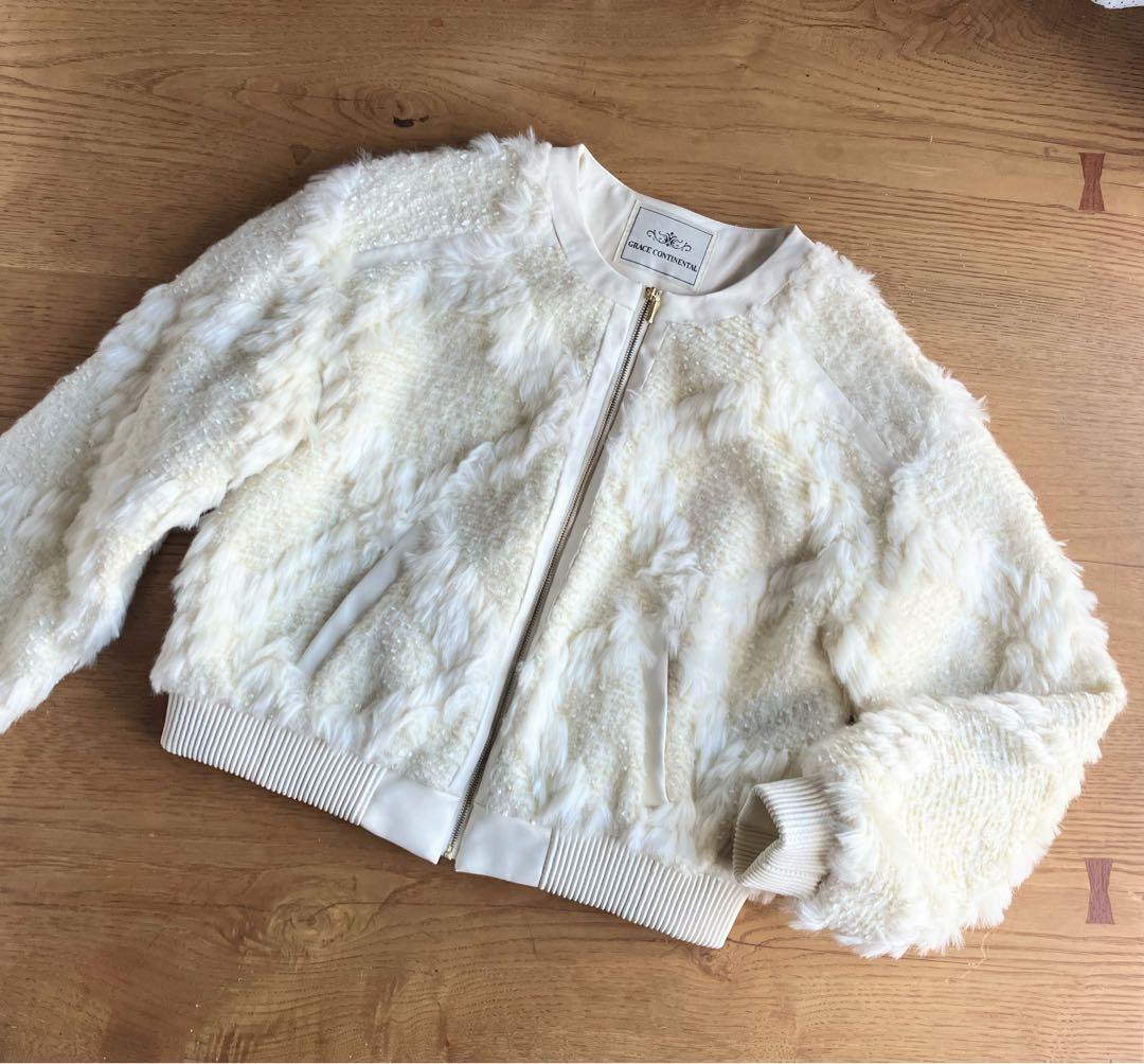 GRACECONTINENTAL ファーツイードジャケット 仲里依紗さん着用