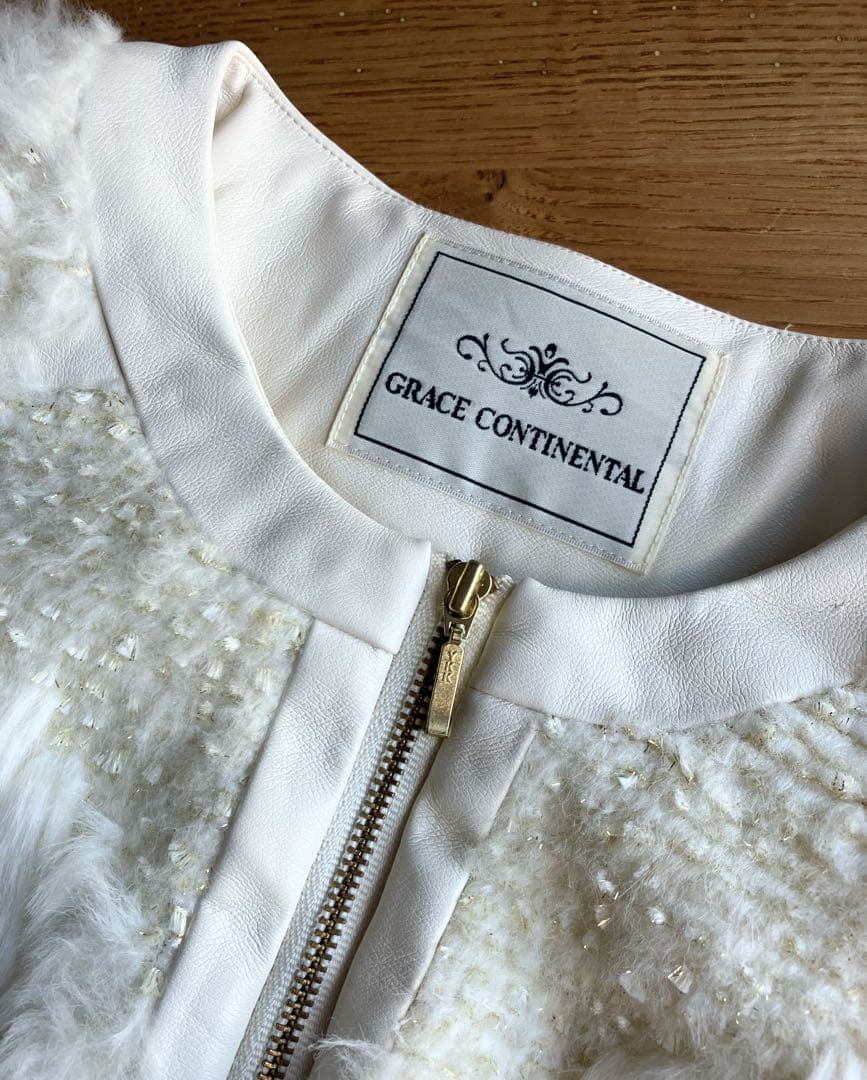 GRACECONTINENTAL ファーツイードジャケット 仲里依紗さん着用