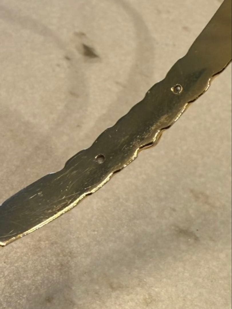 手彫りハワイアンジュエリー　バングル　オーダーメイド　Y G レディース ダイヤ