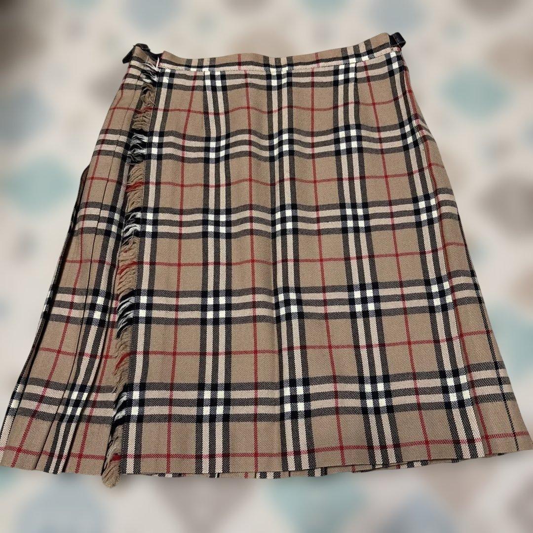 バーバリーブルーレーベル 巻きスカート 36ノバチェック