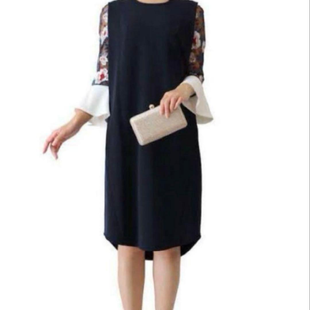 美品 Mame Kurogouchi ボタニカルレーススリーブ ドレスワンピース