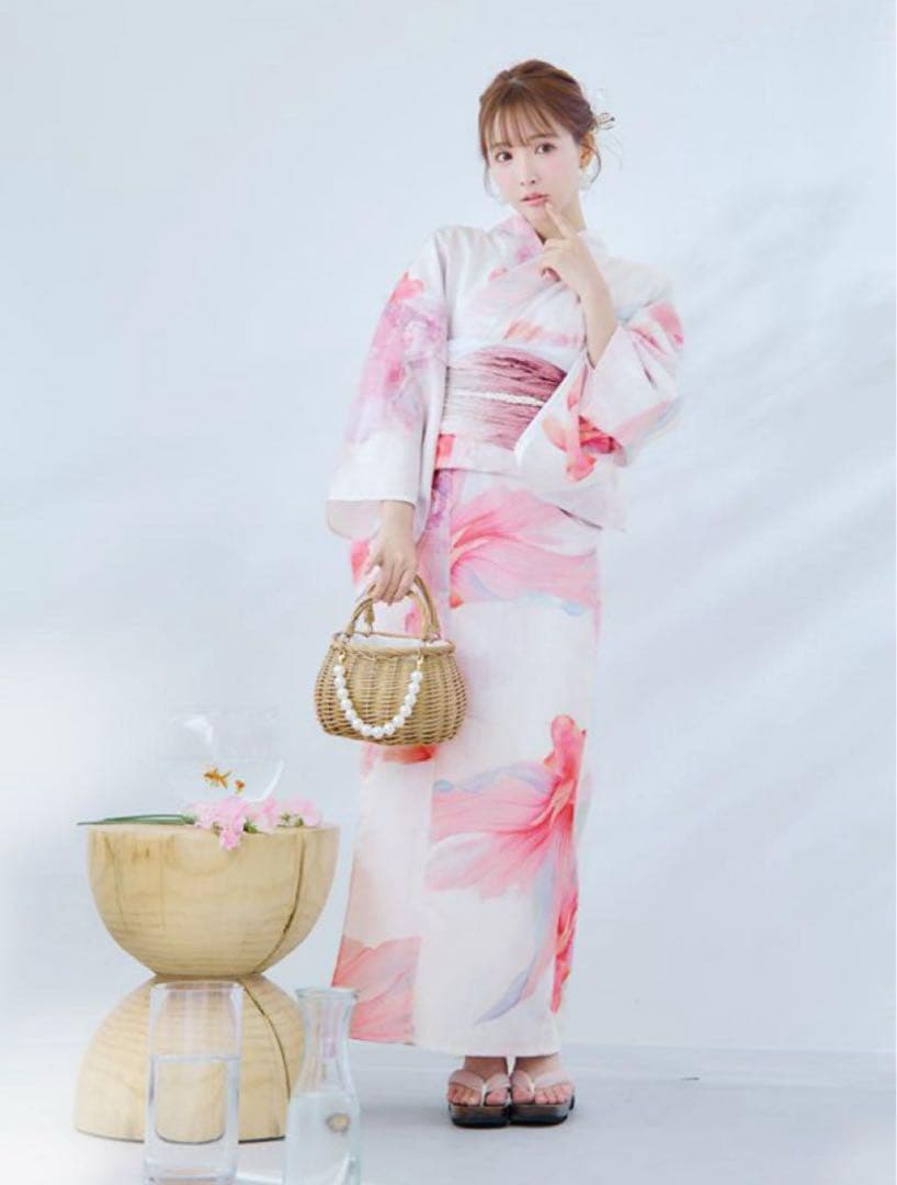 Sugar 浴衣 ニュアンスピンク金魚浴衣
