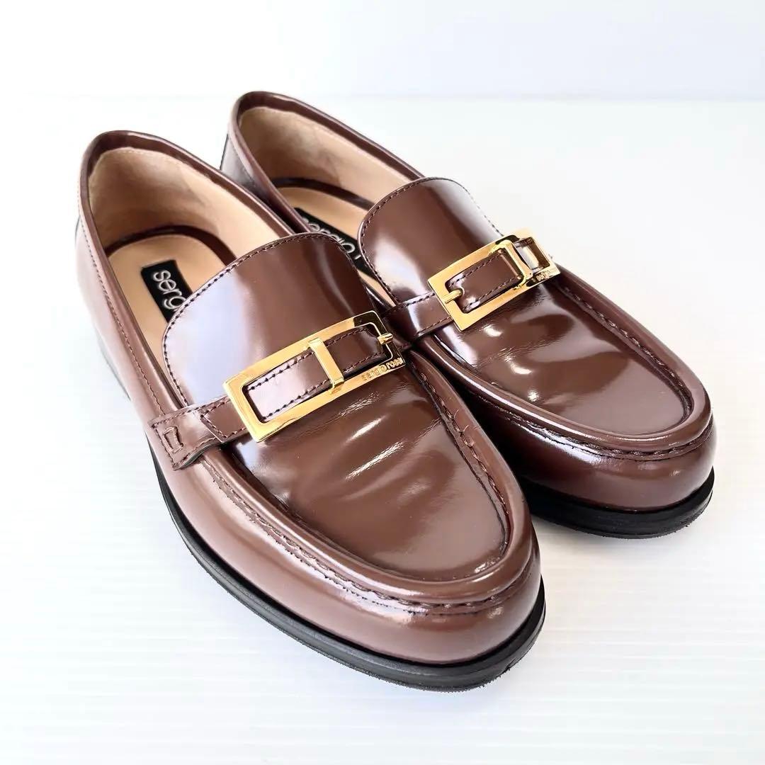 人気✨ セルジオロッシ SR NORA ローファー ブラウン バックル 23