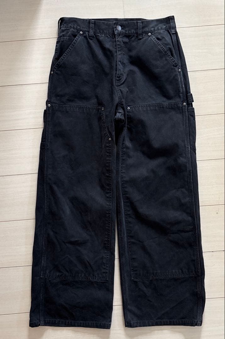FI-Distressed Double Knee Pants(ブラック)