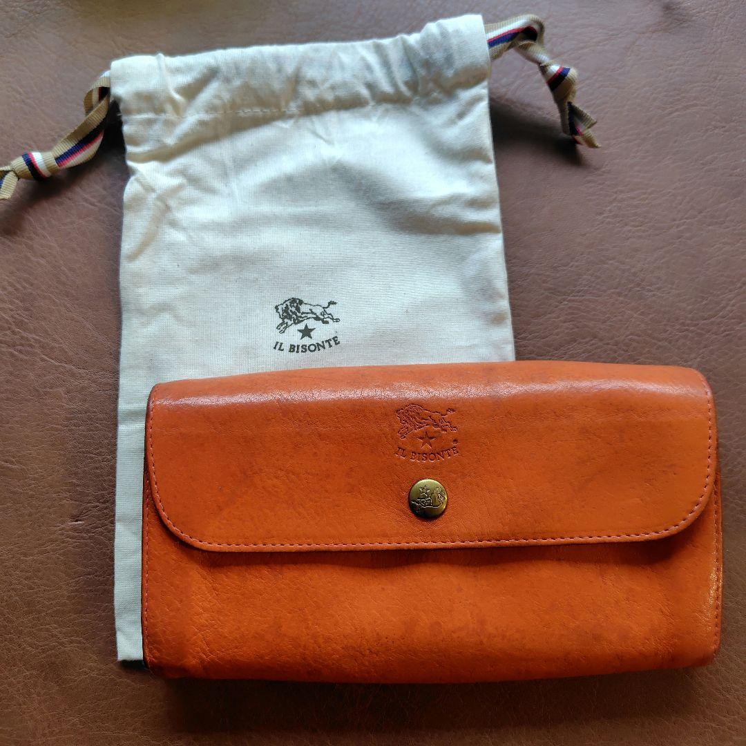 IL BISONTE 長財布 オレンジ 袋付き