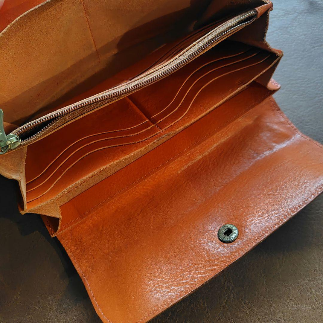 IL BISONTE 長財布 オレンジ 袋付き